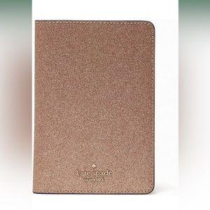 Kate Spade Rose Gold Glitter Passport holder